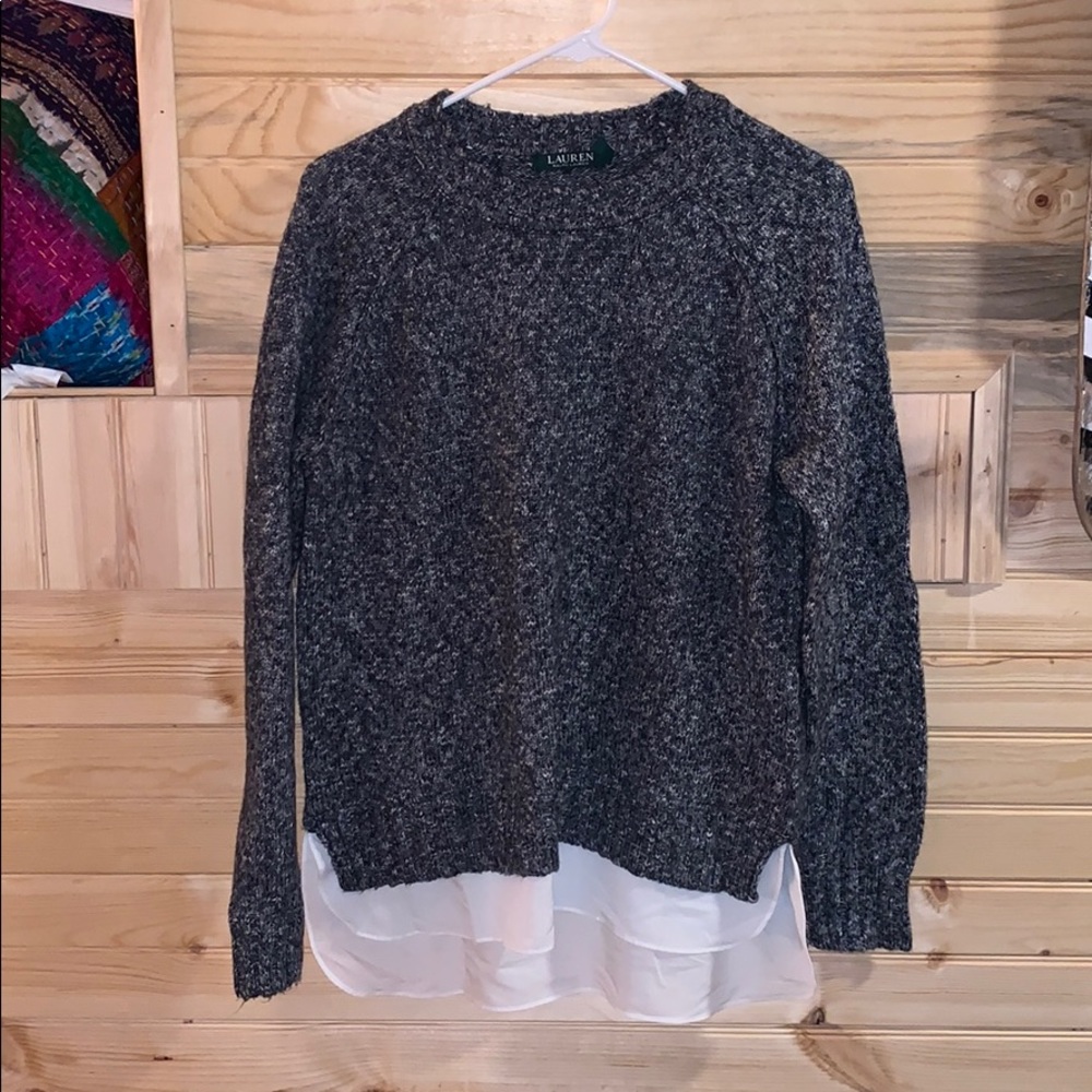 Ralph Lauren Sweater with white shirt tail